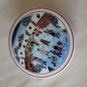 Villeroy & Boch Porcelain Covered Winter Scene Candy Trinket Dish